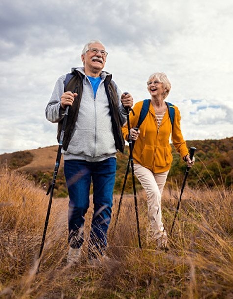 old couple hiking